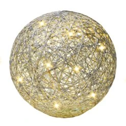 LED Kugel Ball Flechtoptik NICHT ERFORDERLICH In Silber