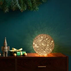 LED Kugel Ball Flechtoptik NICHT ERFORDERLICH In Silber 15 LED Kugel Ball Flechtoptik NICHT ERFORDERLICH In Silber -Heimdekoration amare led kugel ball flechtoptik nicht erforderlich in silber 4
