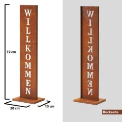 Stahl Standschild Willkommen In Rost 13 Stahl Standschild Willkommen In Rost -Heimdekoration amare stahl standschild willkommen in rost 4