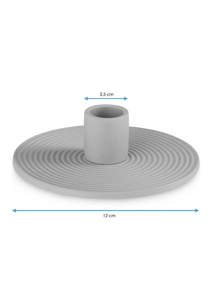 Kerzenhalter In Hellgrau - Ø 3,5 Cm 5 Kerzenhalter In Hellgrau - Ø 3,5 Cm – Bild 3