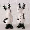 2er-Set: Dekofiguren "Blitzy" In Weiß/ Schwarz - (B)6 X (H)15 Cm -Heimdekoration boltze 2er set dekofiguren blitzy in weiss schwarz b 6 x h 15 cm