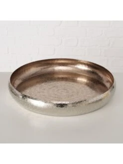 2er-Set: Dekoschalen "Laccia" In Silber -Heimdekoration boltze 2er set dekoschalen laccia in silber 2