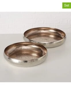2er-Set: Dekoschalen "Laccia" In Silber