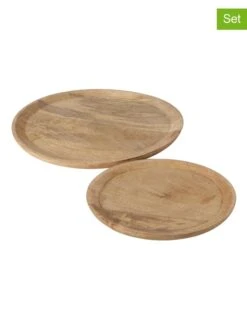 2er-Set: Dekoteller "Maino" In Natur