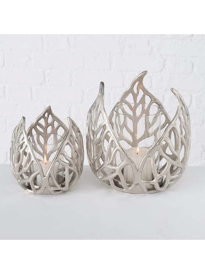 2er-Set: Windlichter "Sumati" In Silber 5 2er-Set: Windlichter "Sumati" In Silber – Bild 3