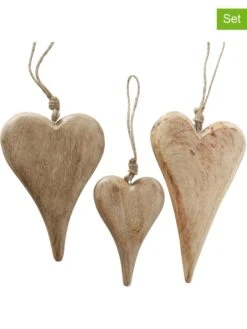 3er-Set: Dekoanhänger "Serafina" In Hellbraun