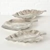 3er-Set: Dekoschalen "Blatt" In Silber - (L)26 X (B)14 Cm -Heimdekoration boltze 3er set dekoschalen blatt in silber l 26 x b 14 cm