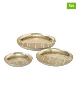 3er-Set: Dekoteller "Sjella" In Gold