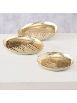 3er-Set: Dekoteller "Sjella" In Gold -Heimdekoration boltze 3er set dekoteller sjella in gold 6