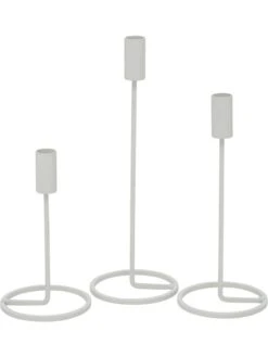 3er-Set: Kerzenständer "Fio" In Weiß -Heimdekoration boltze 3er set kerzenstander fio in weiss 2