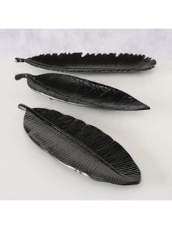 3er-Set: Schalen "Oakle" In Schwarz - (L)36 Cm -Heimdekoration boltze 3er set schalen oakle in schwarz l 36 cm 4