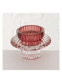 3er-Set: Teelichthalter "Phyllis" In Rot - (H)6 Cm -Heimdekoration boltze 3er set teelichthalter phyllis in rot h 6 cm 2