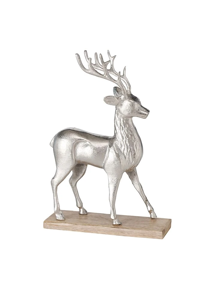 Dekofigur "Norian" In Silber - (B)30 X (H)44 X (T)10 Cm 3 Dekofigur "Norian" In Silber - (B)30 X (H)44 X (T)10 Cm