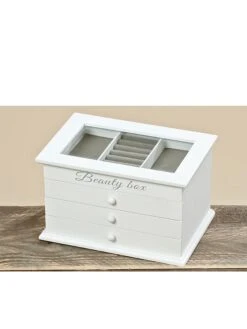 Schmuckbox "Beauty" In Weiß - (H)15 Cm