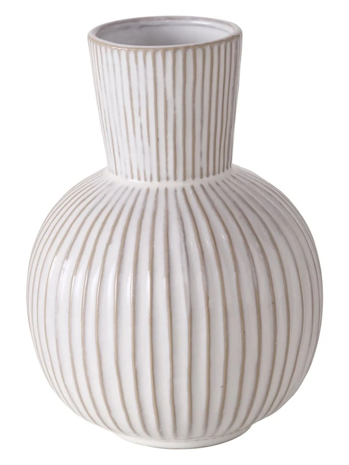 Vase "Deborah" In Weiß - (H)25 X Ø 18 Cm 3 Vase "Deborah" In Weiß - (H)25 X Ø 18 Cm