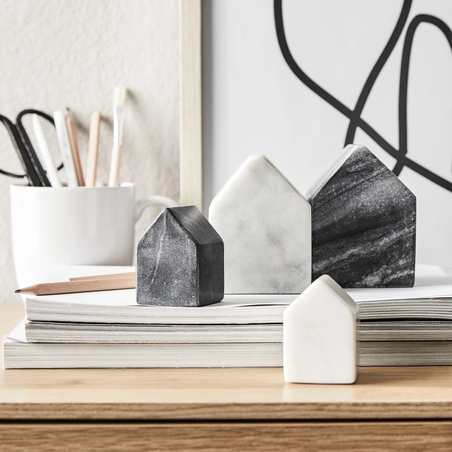 Deko-Haus L 6 X H 9cm BLOCKHOUSE In Grau 4 Deko-Haus L 6 X H 9cm BLOCKHOUSE In Grau – Bild 2