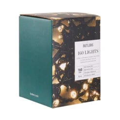 LED-Lichterkette 160 Lichter Outdoor 160 LIGHTS In Schwarz -Heimdekoration butlers led lichterkette 160 lichter outdoor 160 lights in schwarz 2