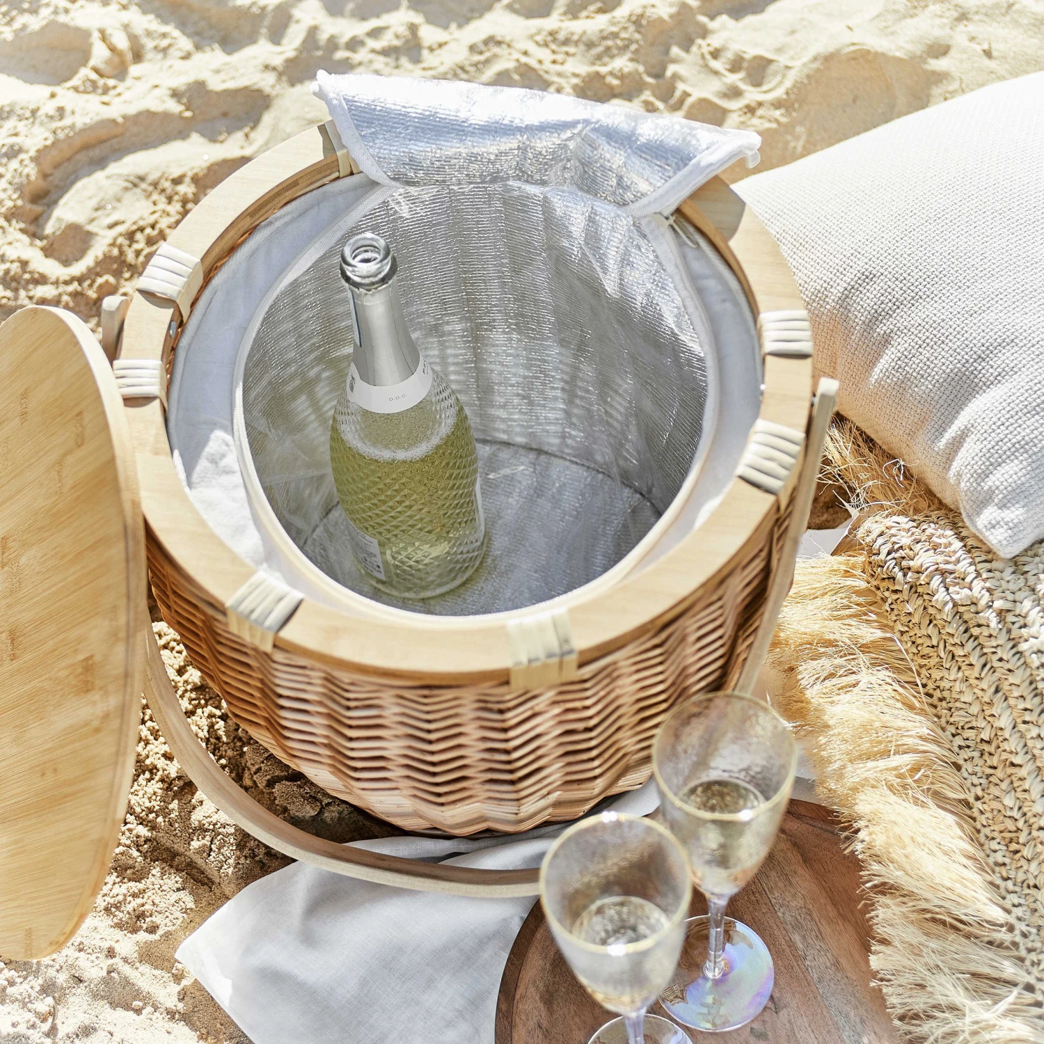 Picknickkorb Inkl. Isolierter Kühltasche THE GREAT OUTDOORS In Natur 12 Picknickkorb Inkl. Isolierter Kühltasche THE GREAT OUTDOORS In Natur – Bild 10