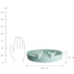 Vogelbad Ø23cm BIRDS PLACE In Salbei -Heimdekoration butlers vogelbad o23cm birds place in salbei 2