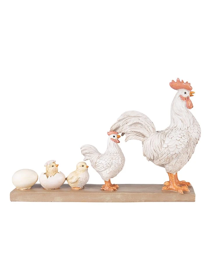 Dekofigur "Evolution Huhn" In Weiß - (B)34 X (H)21 X (T)8 Cm 4 Dekofigur "Evolution Huhn" In Weiß - (B)34 X (H)21 X (T)8 Cm – Bild 2