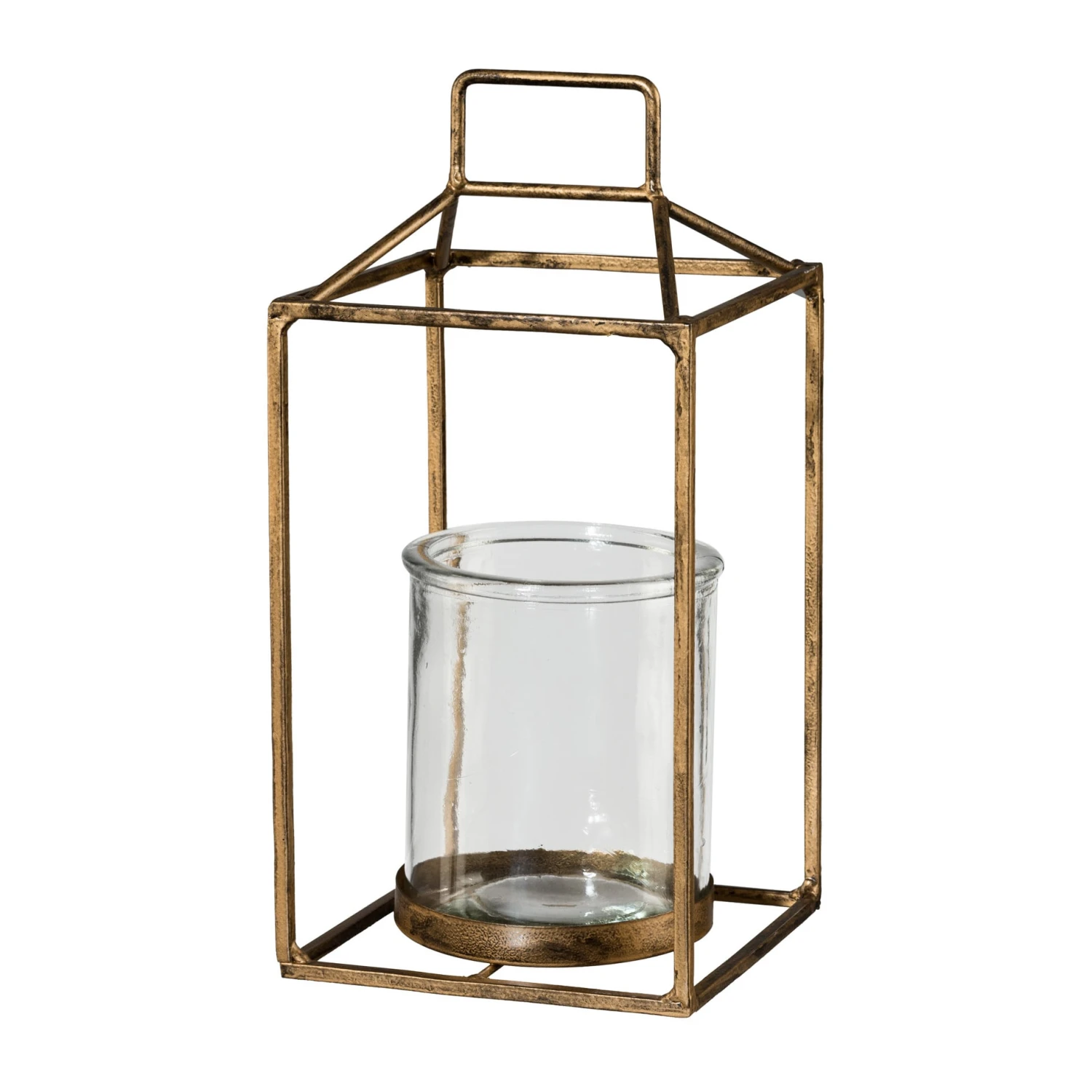 Windlicht Aus Metall Und Glas In Gold 3 Windlicht Aus Metall Und Glas In Gold