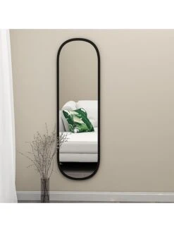 Spiegel "Magnum" In Schwarz - (B)40 X (H)120 X (T)2,2 Cm -Heimdekoration evila spiegel magnum in schwarz b 40 x h 120 x t 2 2 cm 1