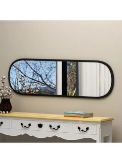 Spiegel "Magnum" In Schwarz - (B)40 X (H)120 X (T)2,2 Cm -Heimdekoration evila spiegel magnum in schwarz b 40 x h 120 x t 2 2 cm 4