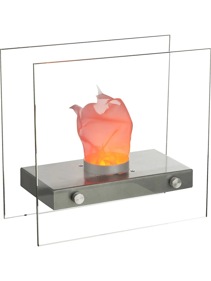 LED-Tischkamin In Transparent/ Schwarz - (B)30,5 X (H)28,5 X (T)15 Cm 4 LED-Tischkamin In Transparent/ Schwarz - (B)30,5 X (H)28,5 X (T)15 Cm – Bild 2