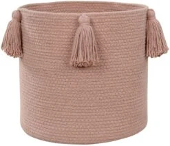 Korb "Pom-Pom" In Rosa - 30x30x30 Cm