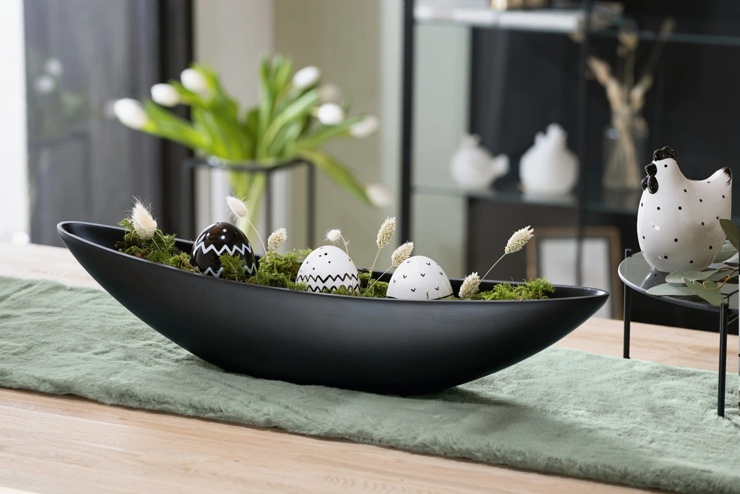 Schalen "Modern" 63x12x14cm In Schwarz 4 Schalen "Modern" 63x12x14cm In Schwarz – Bild 2