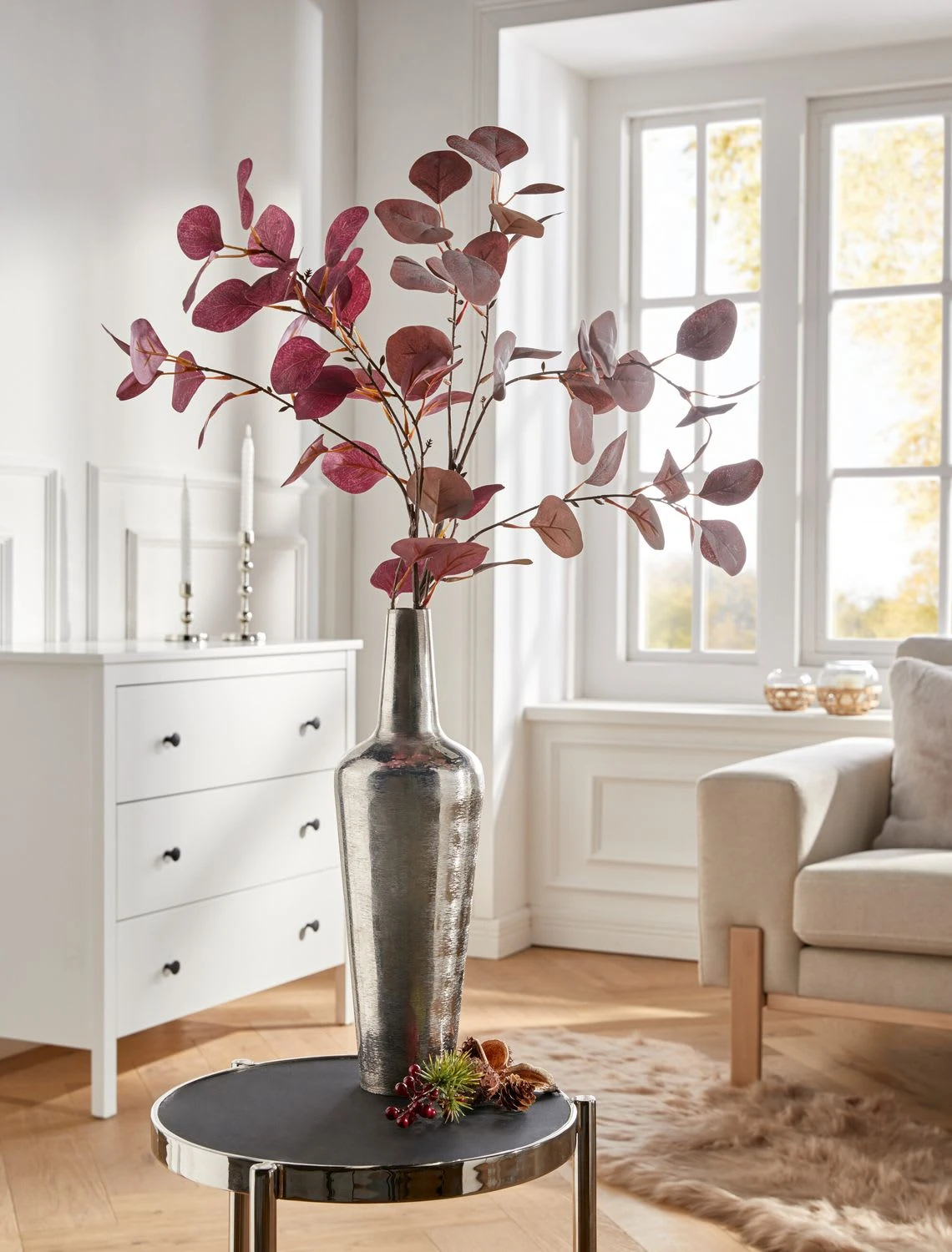 Spar-Set 2x Eukalyptuszweig "Mauve", Ca. Länge 85 Cm In Bunt 4 Spar-Set 2x Eukalyptuszweig "Mauve", Ca. Länge 85 Cm In Bunt – Bild 2