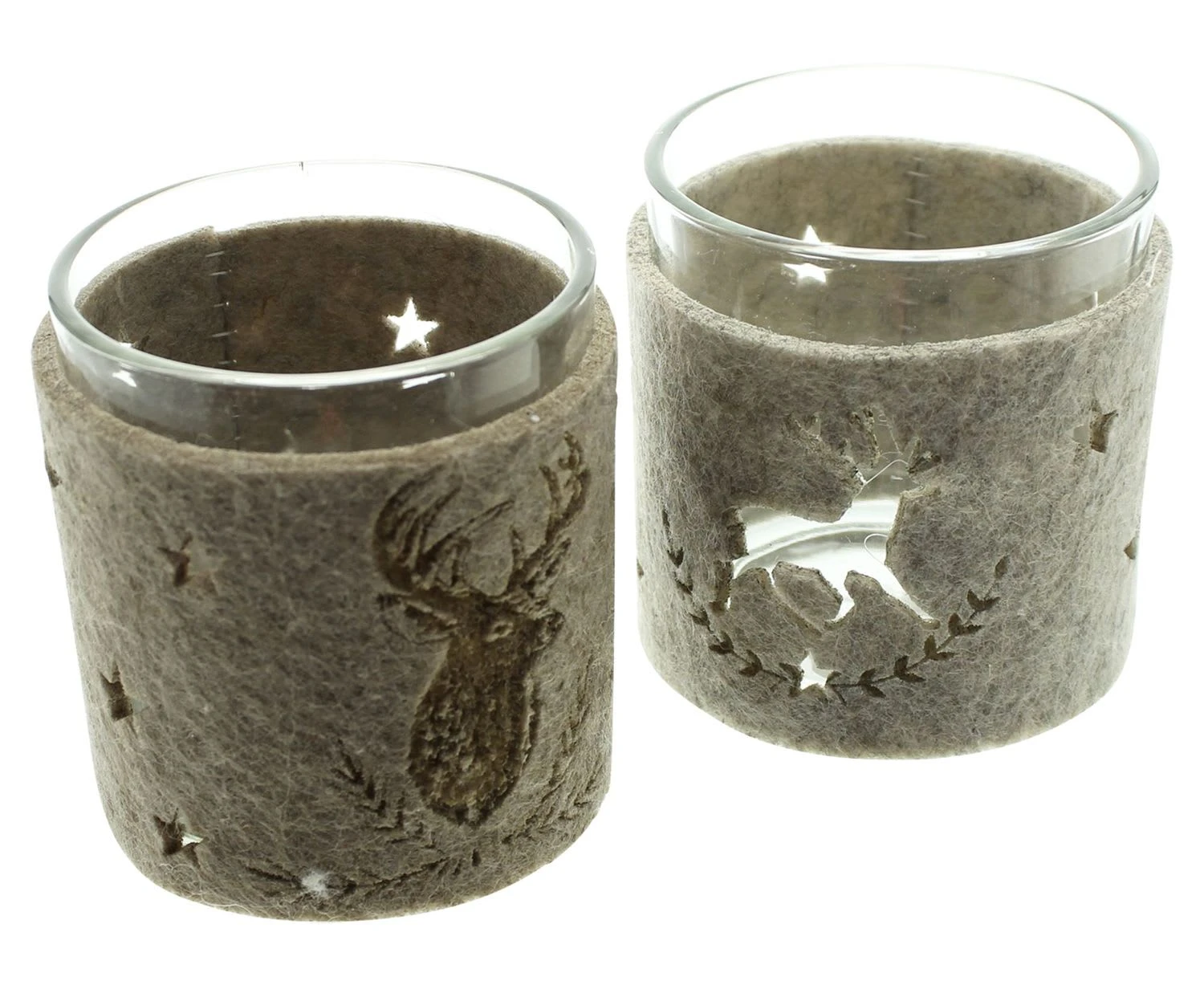 Spar-Set 2x Teelichthalter "Hirsch", Ø 7 X 8 Cm, Ohne Kerzen In Braun 5 Spar-Set 2x Teelichthalter "Hirsch", Ø 7 X 8 Cm, Ohne Kerzen In Braun – Bild 3