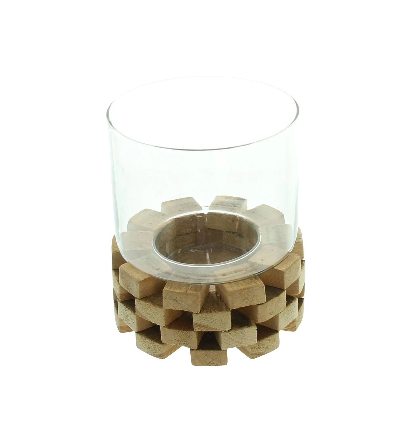 Windlicht "Wood" 140x140x160 In Bunt 3 Windlicht "Wood" 140x140x160 In Bunt