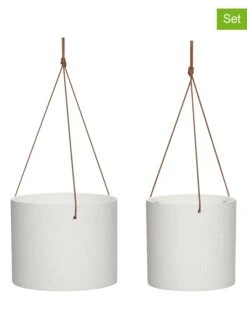 2er-Set: Hängetöpfe "Aero" In Weiß