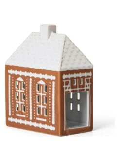 Lichthaus "Gingerbread" In Braun - (B)12,5 X (H)15,5 X (T)7,5 Cm
