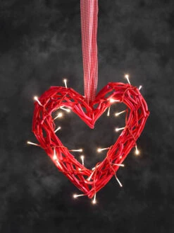 Konstsmide LED-Dekohänger "Herz" In Rot - (H)32 Cm