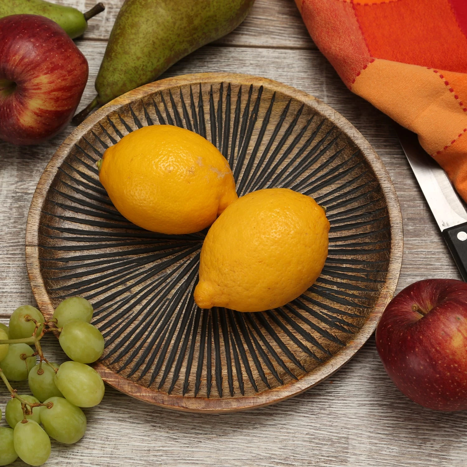 Dekoteller Aus Mangoholz In Braun - D: 22,5cm 6 Dekoteller Aus Mangoholz In Braun - D: 22,5cm – Bild 4