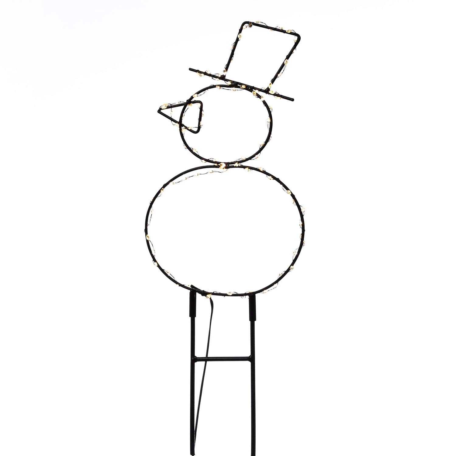 LED Gartenstecker Schneemann 100LED H: 27cm Für Außen In Schwarz 5 LED Gartenstecker Schneemann 100LED H: 27cm Für Außen In Schwarz – Bild 3