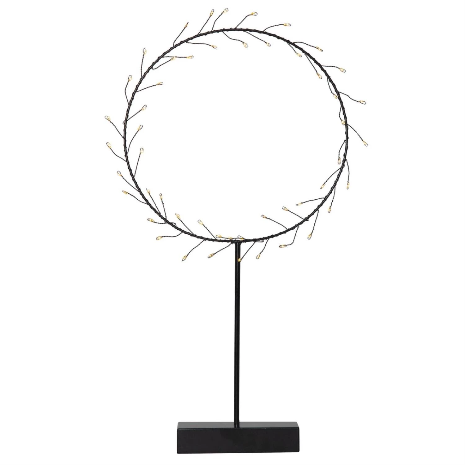 LED Kranz Lichtkranz Dekokranz 50LED H: 43cm In Schwarz 3 LED Kranz Lichtkranz Dekokranz 50LED H: 43cm In Schwarz