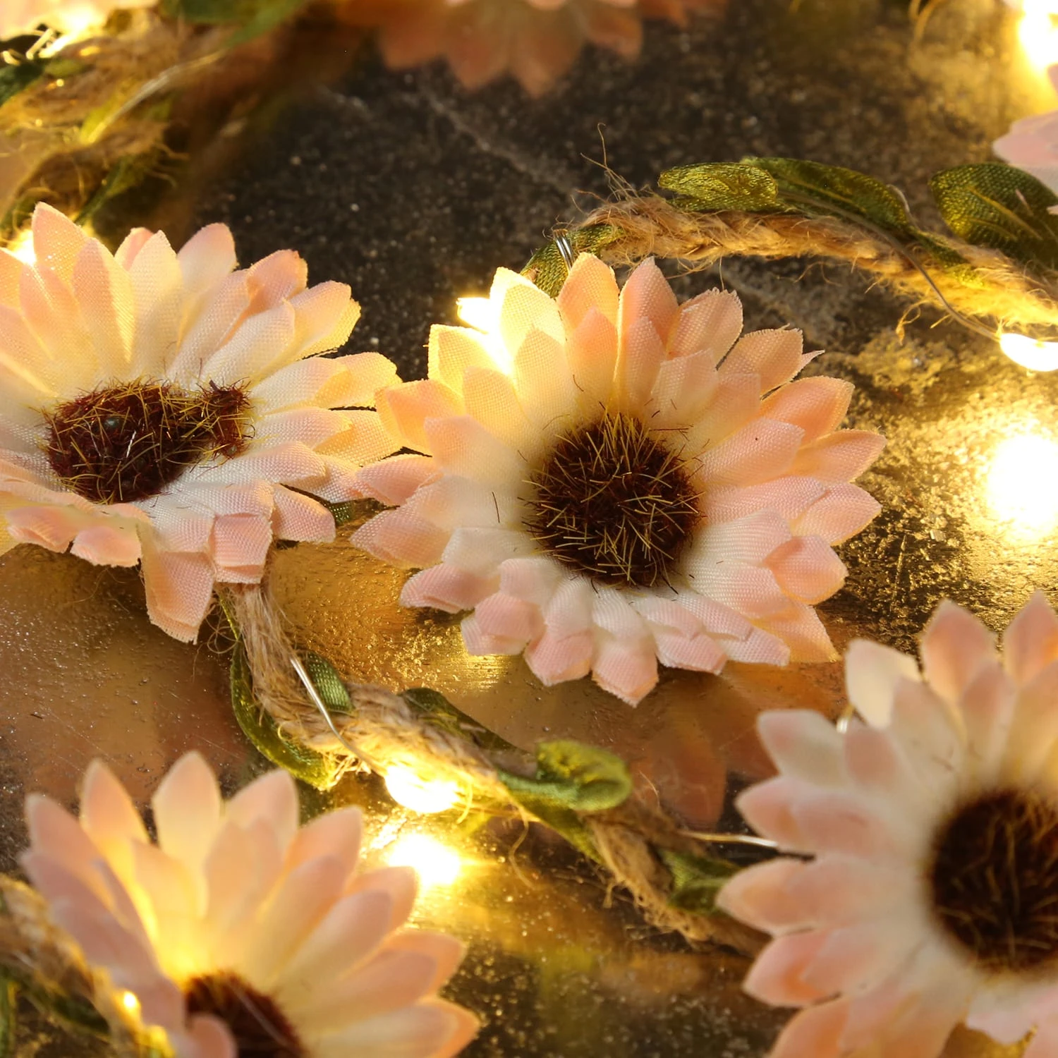 LED Lichterkette Blumen In Rosa - L: 1,45m 5 LED Lichterkette Blumen In Rosa - L: 1,45m – Bild 3