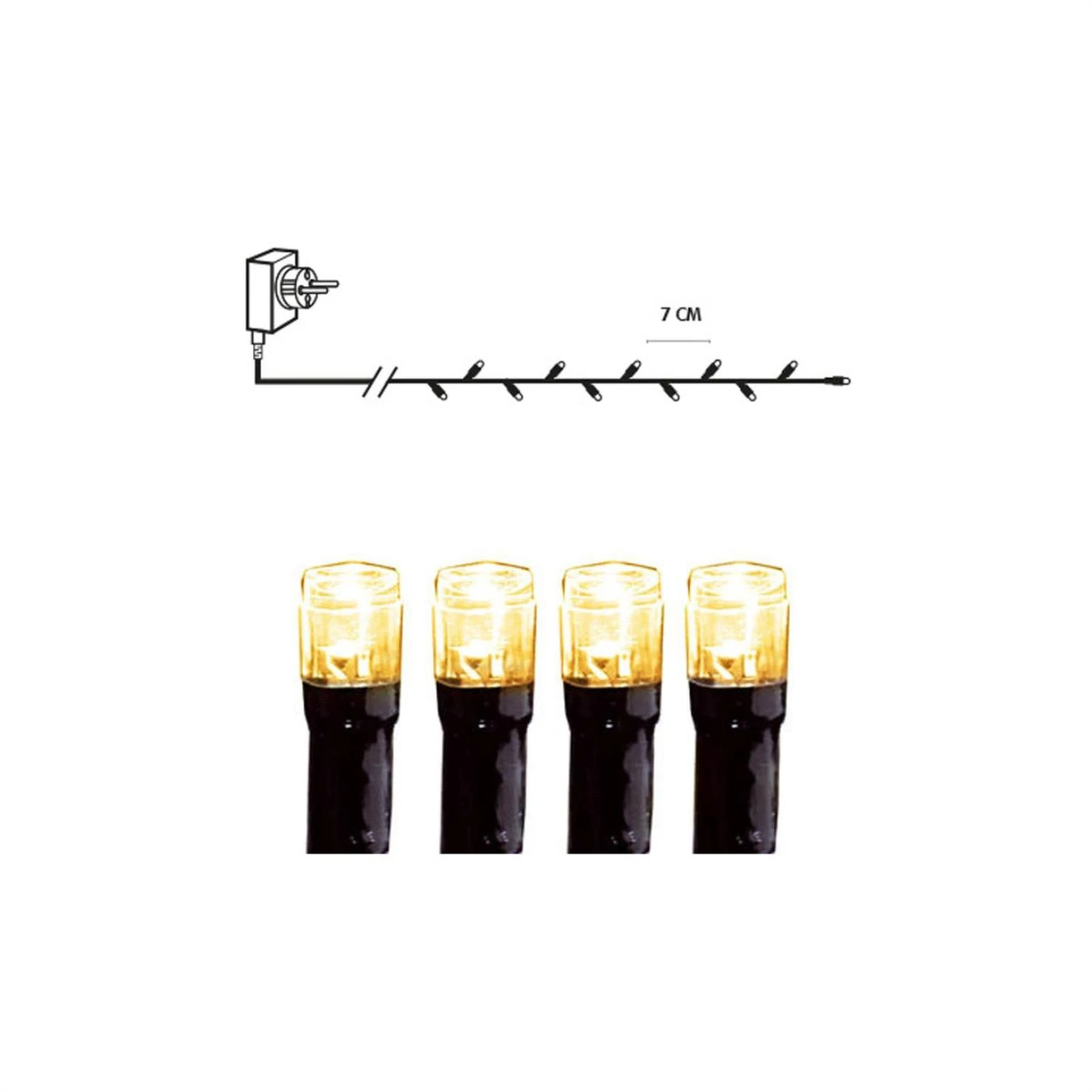 LED Lichterkette Für Außen 360LED L: 25m In Schwarz 3 LED Lichterkette Für Außen 360LED L: 25m In Schwarz