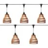 LED Party Deko Lichterkette 5 Lampenschirme Korboptik Für Außen L: 2m In Braun 2 LED Party Deko Lichterkette 5 Lampenschirme Korboptik Für Außen L: 2m In Braun -Heimdekoration marelida led party deko lichterkette 5 lampenschirme korboptik fur aussen l 2m in braun