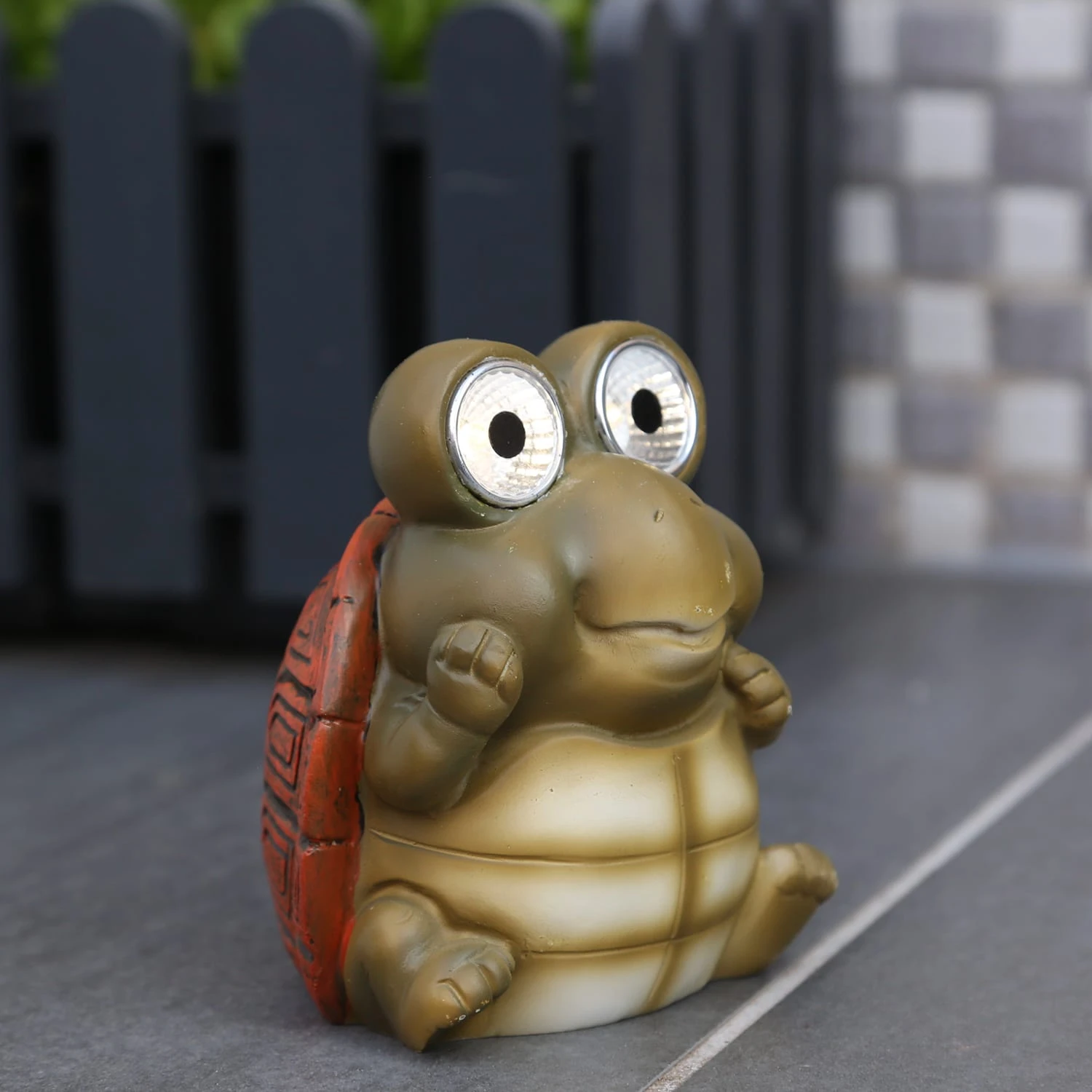 LED Solar Gartenfigur Schildkörte In Grün - H: 11,5cm 6 LED Solar Gartenfigur Schildkörte In Grün - H: 11,5cm – Bild 4