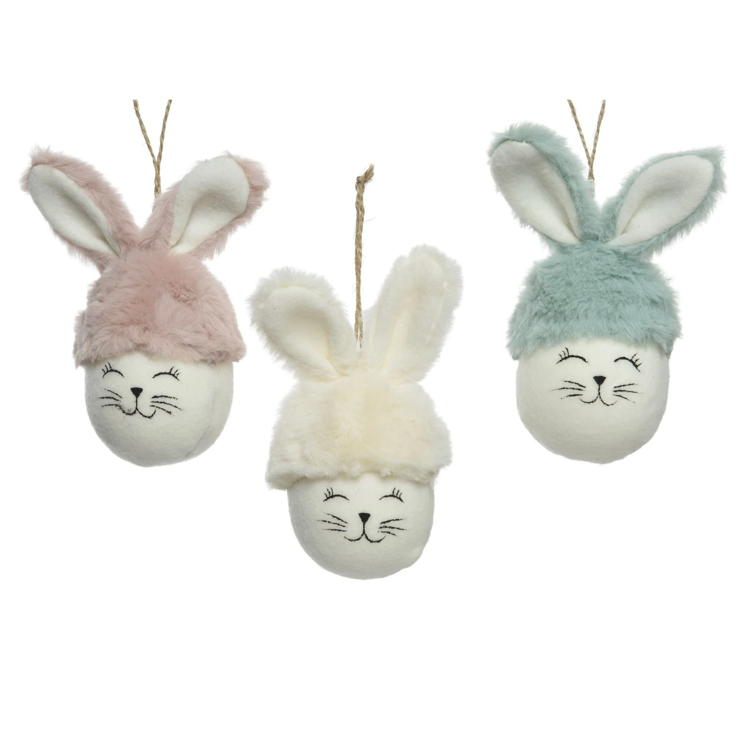 Osterhase Mit Plüschohren Dekofigur Ostern H: 16cm In Weiß 5 Osterhase Mit Plüschohren Dekofigur Ostern H: 16cm In Weiß – Bild 3