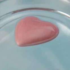 Schwimmendes Dekoherz Aus Porzellan L: 8,5cm In Rosa
