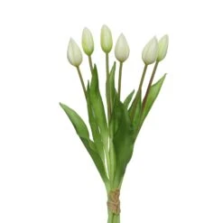Tulpenbund Mit 6 Blüten In Weiß - H: 40cm
