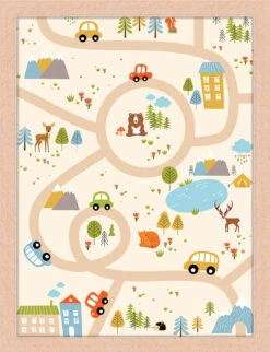 Wandbild " Die Stadt " In Naturell