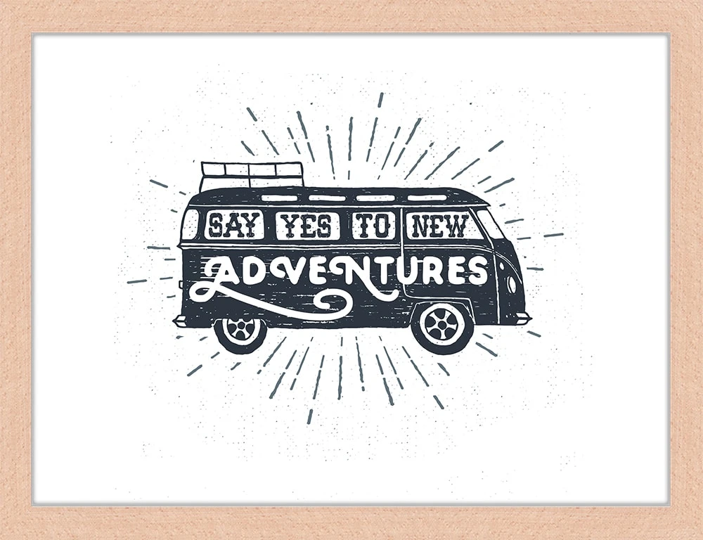 Wandbild " Sag Ja Zu Neuen Abenteuern " In Naturell 3 Wandbild " Sag Ja Zu Neuen Abenteuern " In Naturell