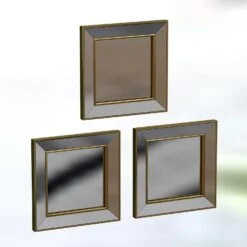 Spiegel Chill 3er 40x40cm Gold