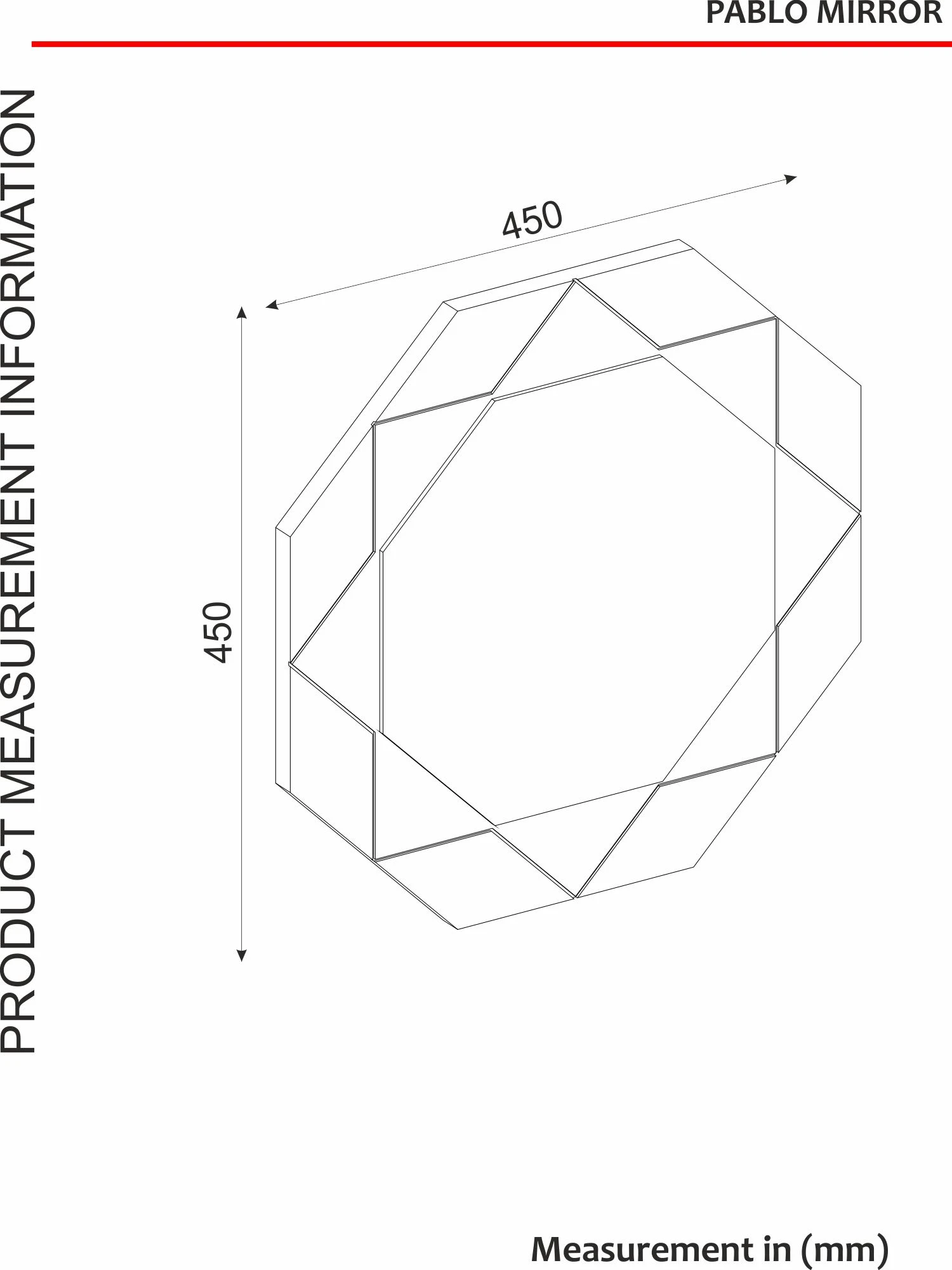 Spiegel Pablo 45x45cm Walnuss 8 Spiegel Pablo 45x45cm Walnuss – Bild 7